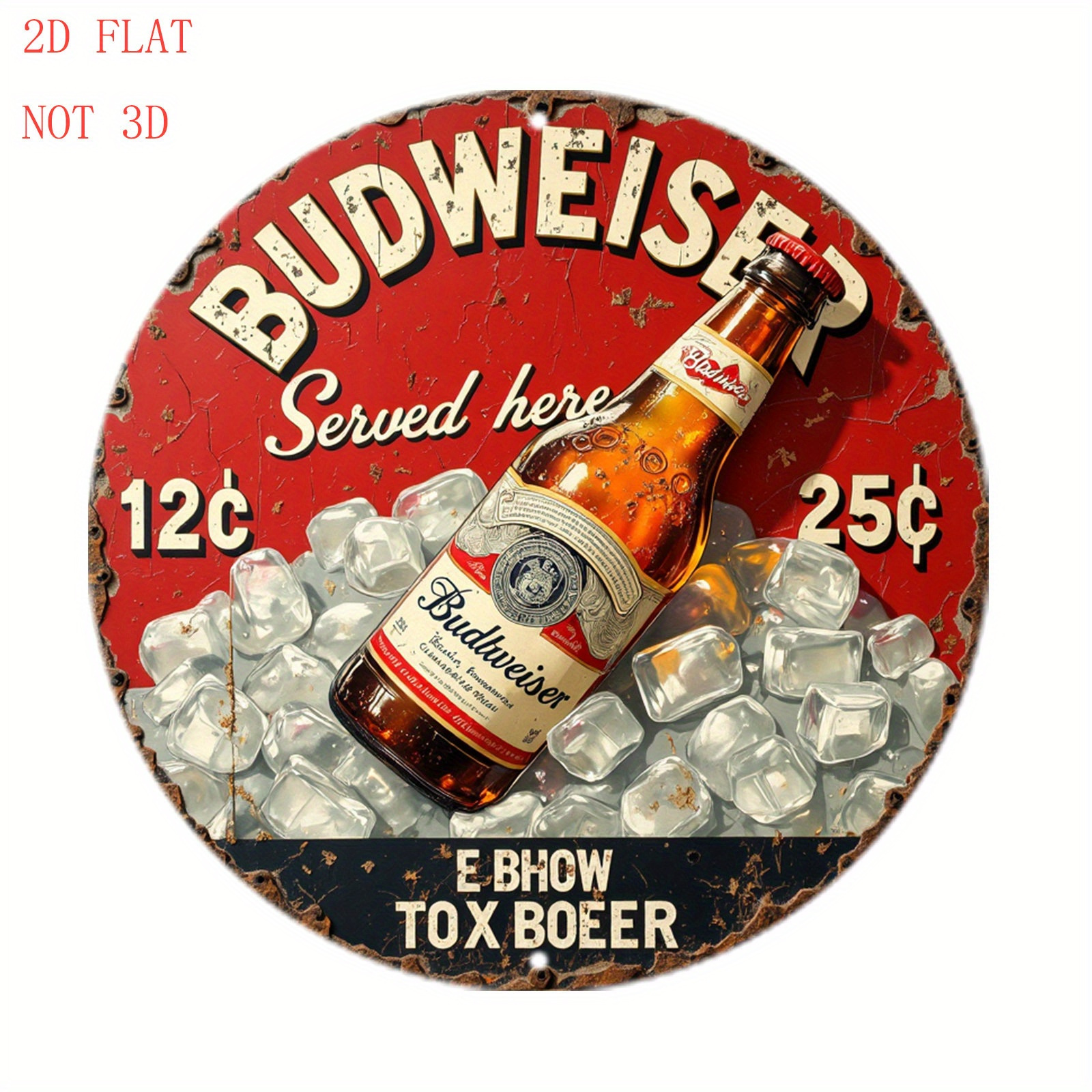 Vintage Collectible Plates - 1pc Vintage Beer Logo Metal Wall