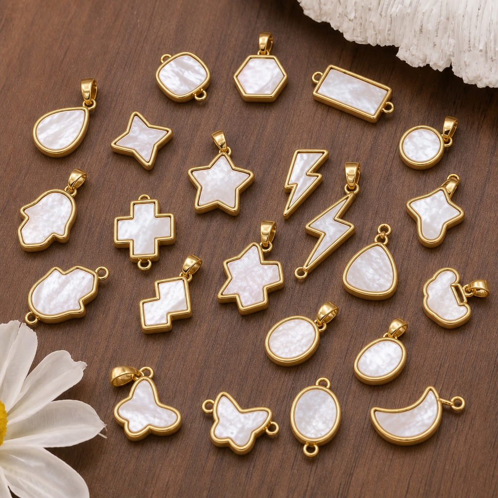 Vintage Necklace - 2pcs 14K Gold Color Brass with