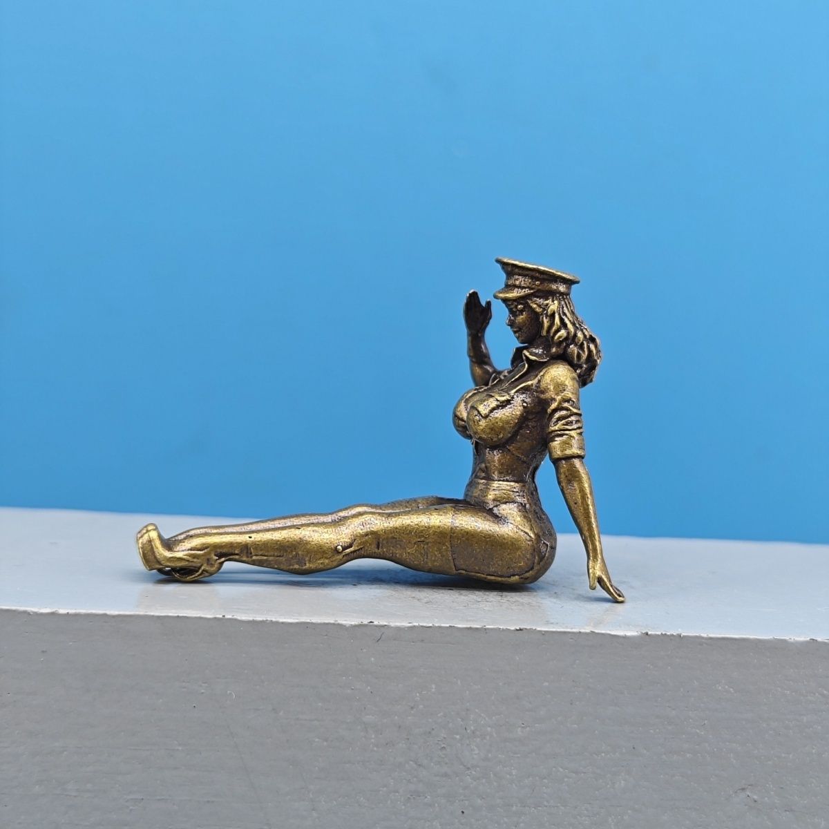 Solid Brass Miniature Girl Fig - Vintage Collectible Cars review and price