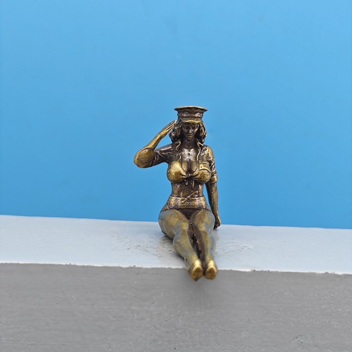 Solid Brass Miniature Girl Fig - Vintage Collectible Cars review and price