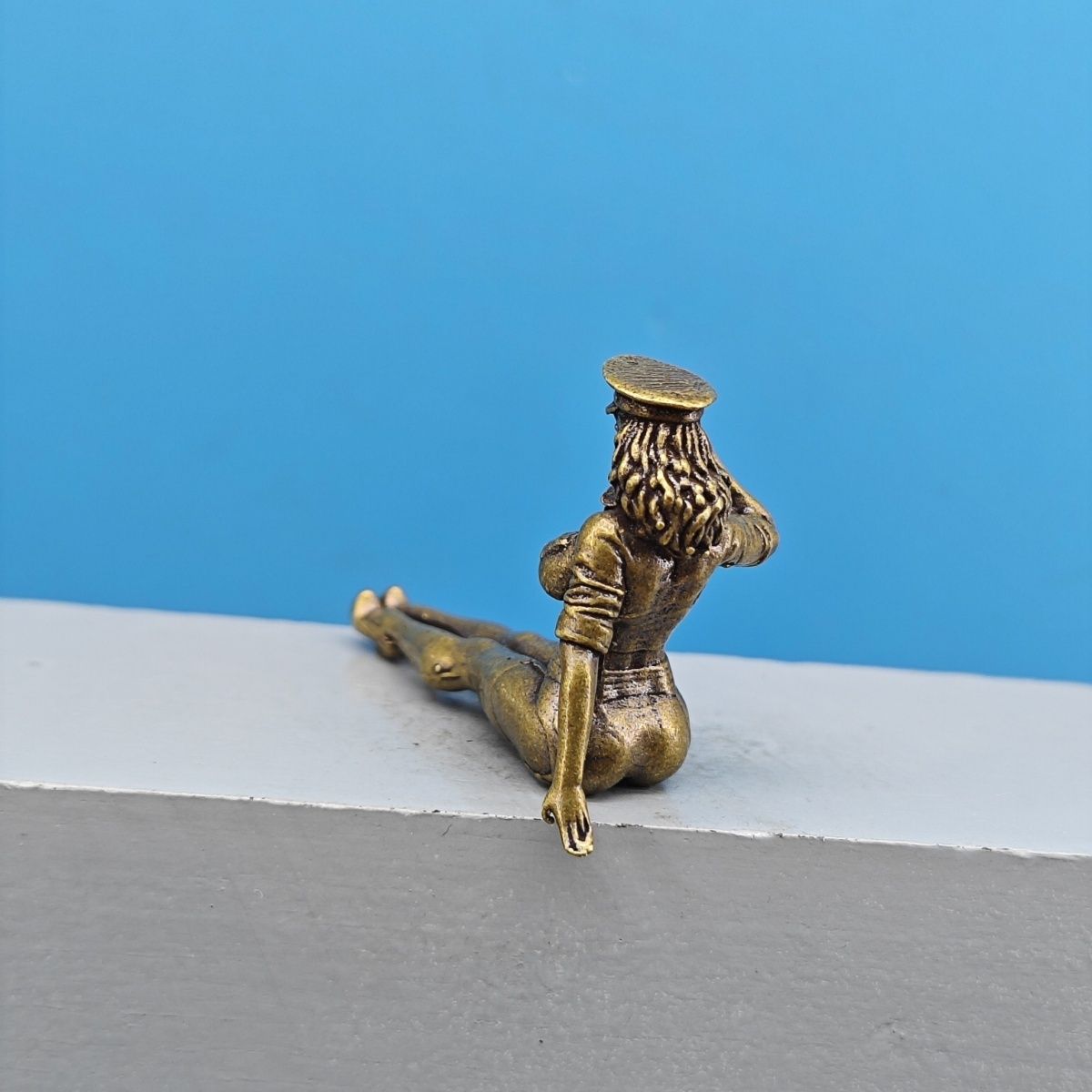 Solid Brass Miniature Girl Fig - Vintage Collectible Cars review and price