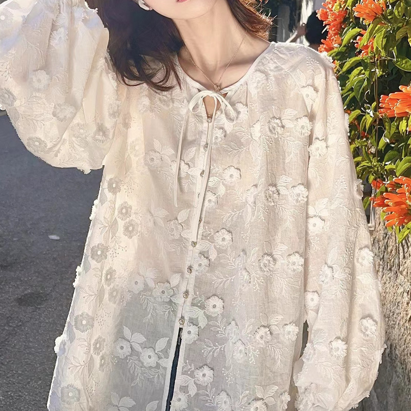 Women 3D Floral Embroidery Tie - Vintage Necklace review and price