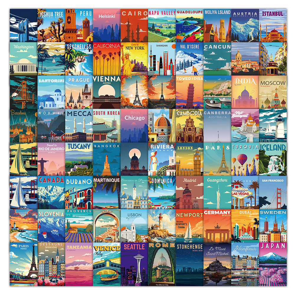 108 Pcs Scenic Landscape Stamp - Vintage Collectible Stores review and price