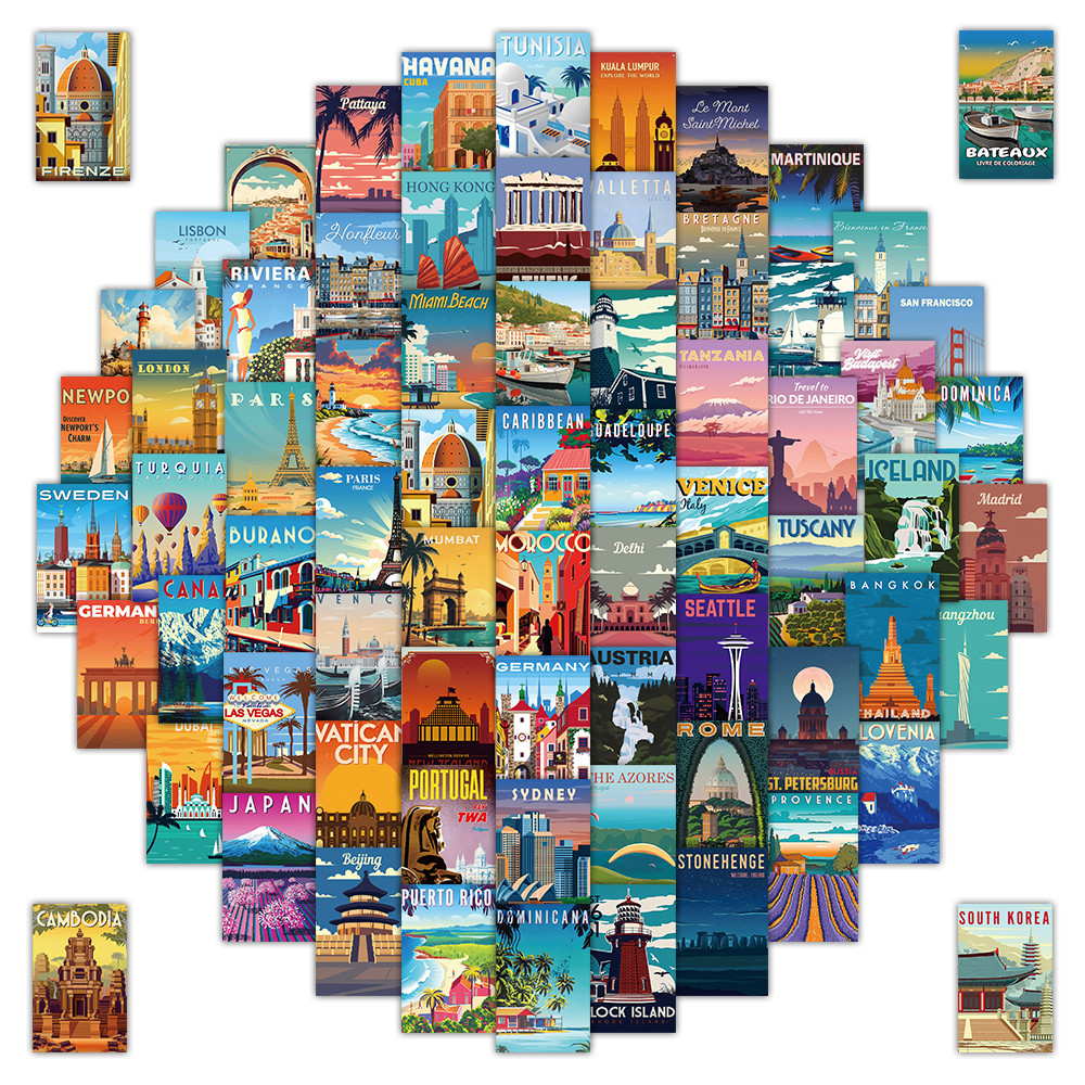 108 Pcs Scenic Landscape Stamp - Vintage Collectible Stores review and price