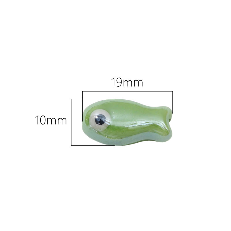 10Pcs Vintage Fish Ceramic Bea - Vintage Necklace review and price