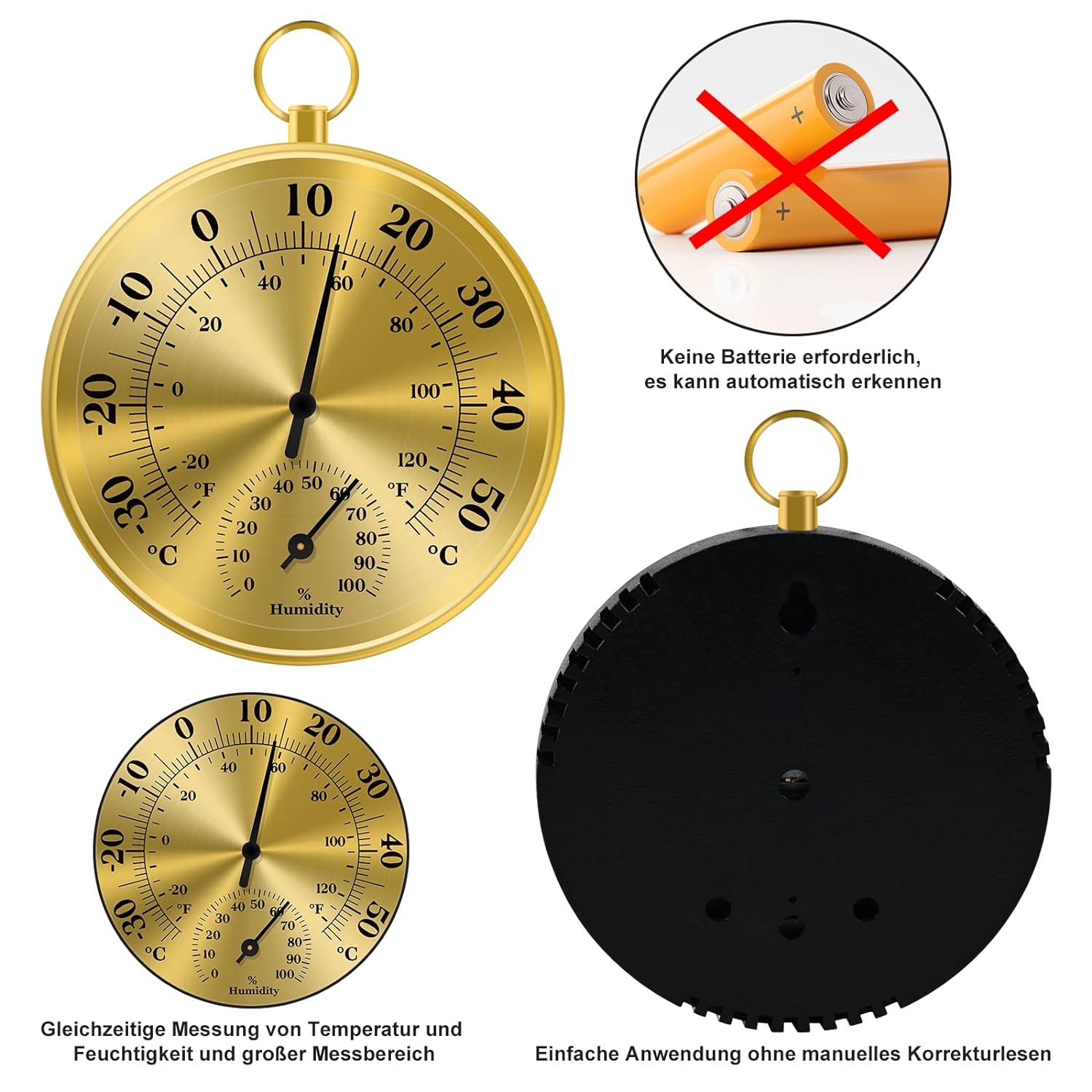 10CM Wall Thermometer Hygromet - Analog Meter Gauge review and price
