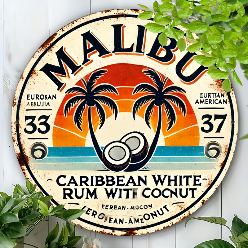 Vintage Malibu Rum Coconut Alu - Vintage Collectible Plates review and price