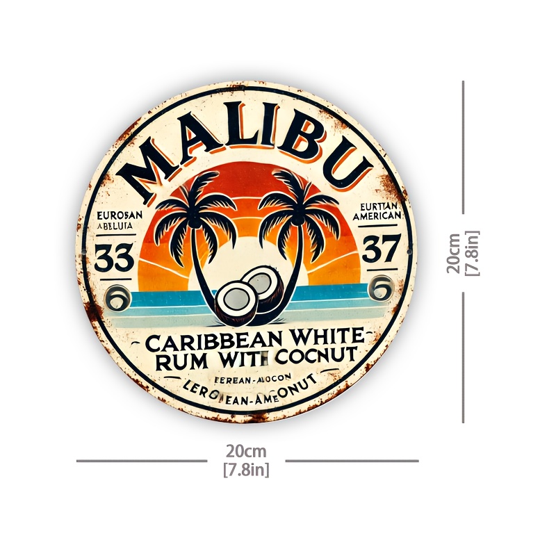 Vintage Malibu Rum Coconut Alu - Vintage Collectible Plates review and price