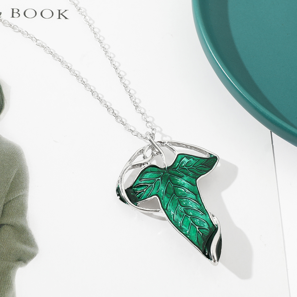 Vintage Green Leaf Pendant Nec - Vintage Necklace review and price