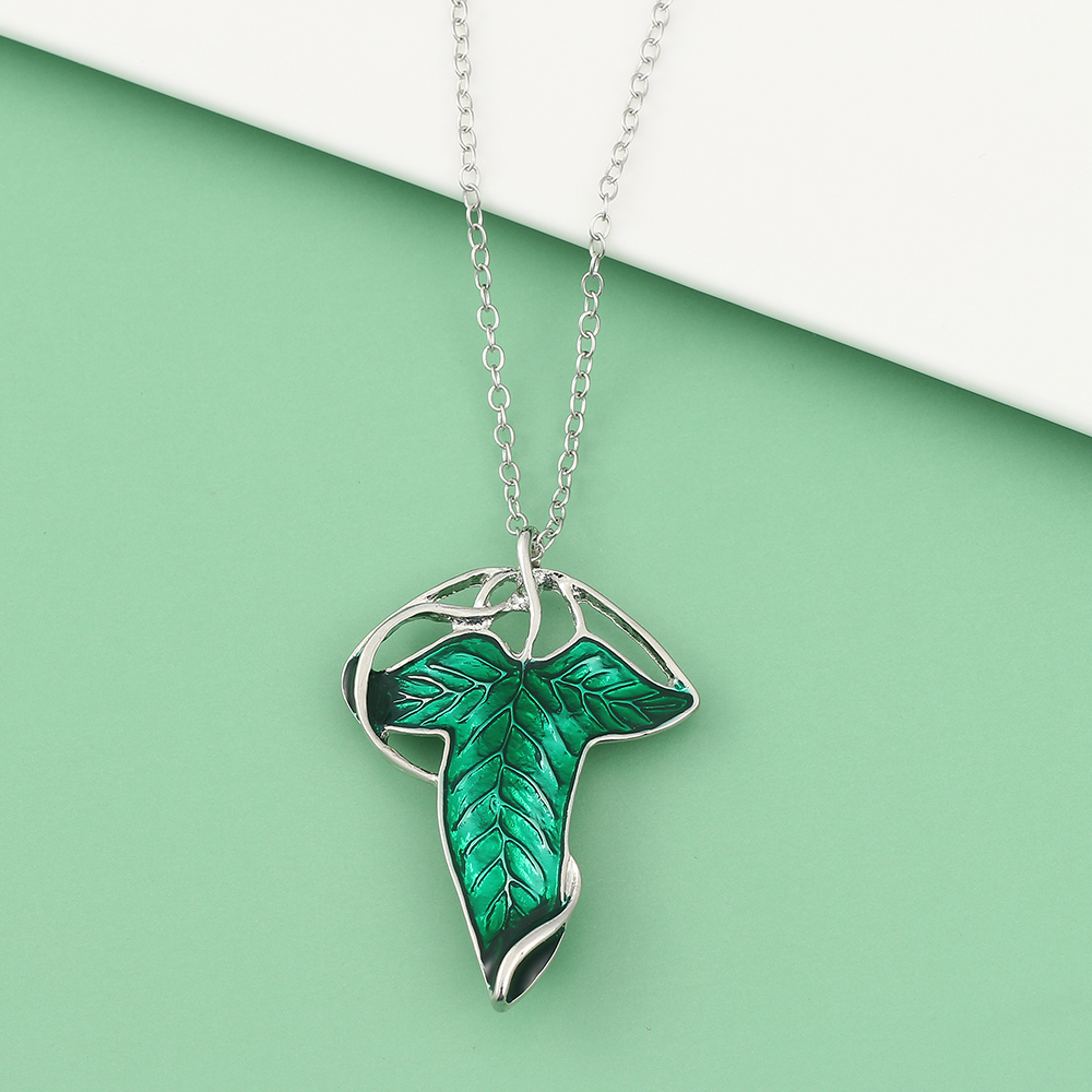 Vintage Green Leaf Pendant Nec - Vintage Necklace review and price