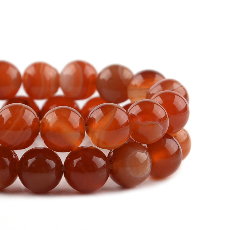 1 Strand Red Striped Agate Nat - Vintage Necklace review and price