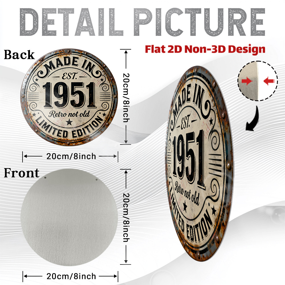 2D Flat, 1pc Vintage Metal Wal - Vintage Collectible Plates review and price