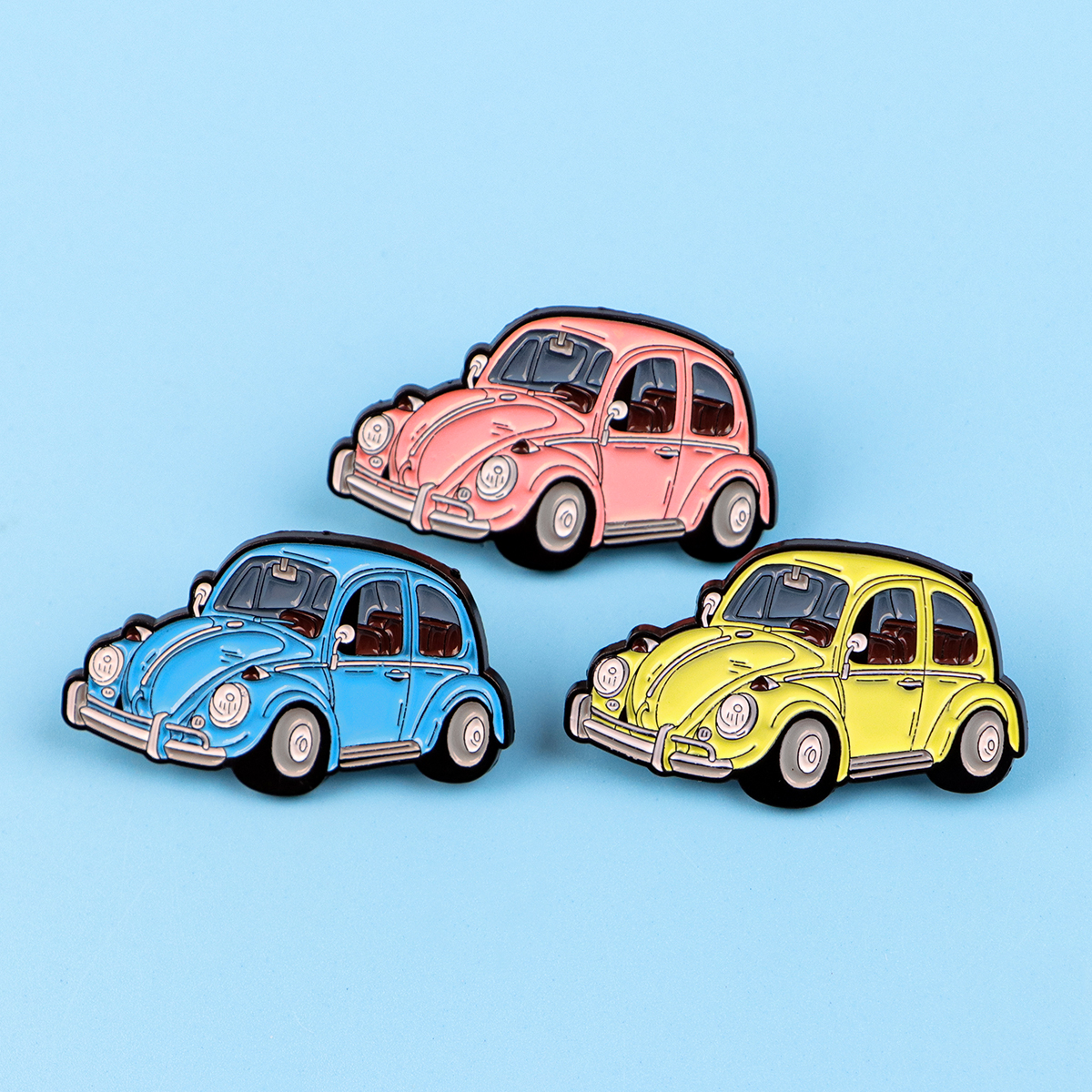 3pcs Vintage Car Enamel Pin Ca - Vintage Collectible Cars review and price