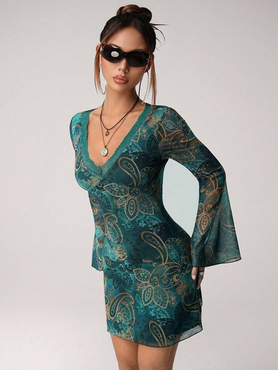 Boho Vintage Paisley Print Pur - Vintage Necklace review and price