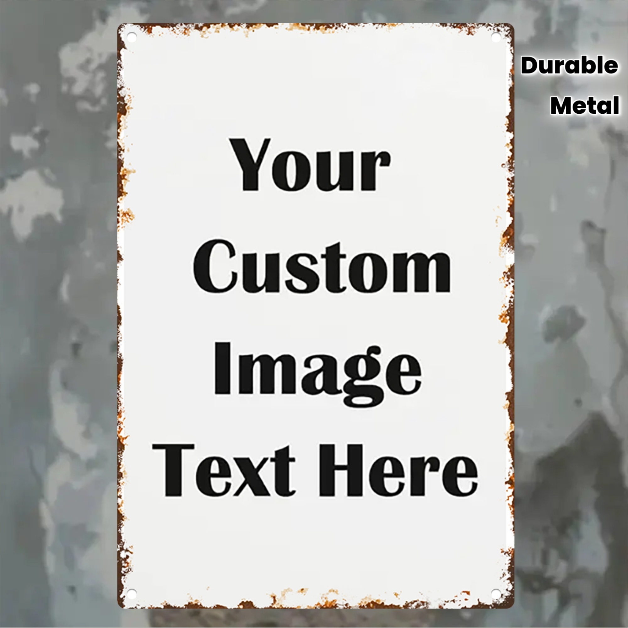 Custom Image/Text Metal Tin Si - Vintage Collectible Plates review and price