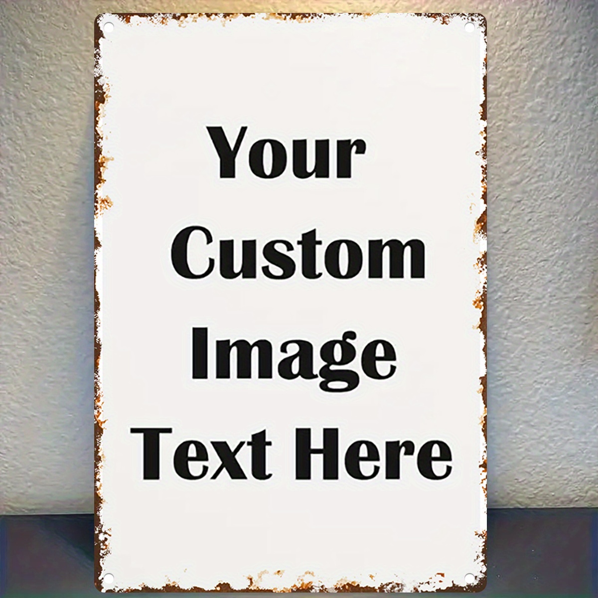 Custom Image/Text Metal Tin Si - Vintage Collectible Plates review and price