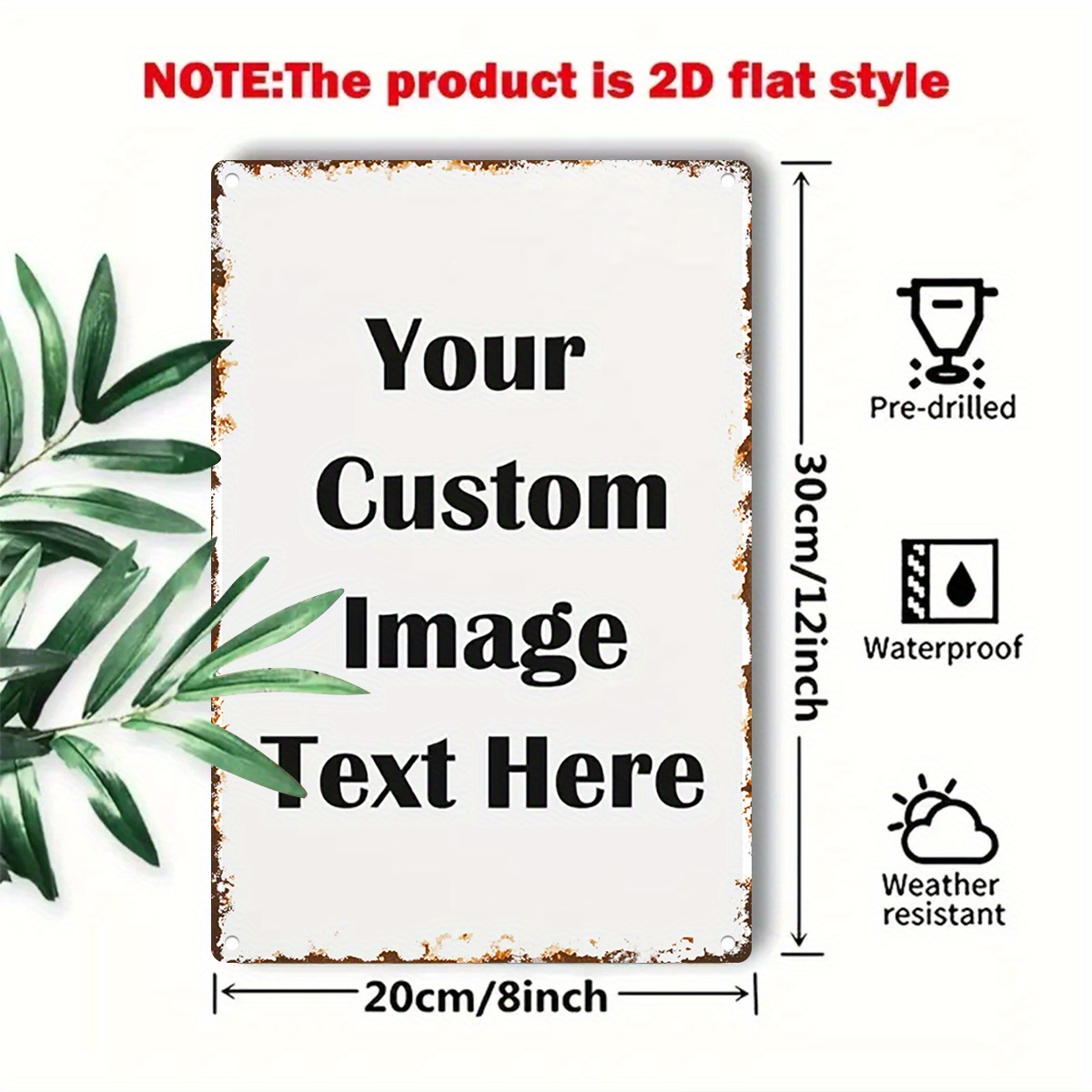 Custom Image/Text Metal Tin Si - Vintage Collectible Plates review and price