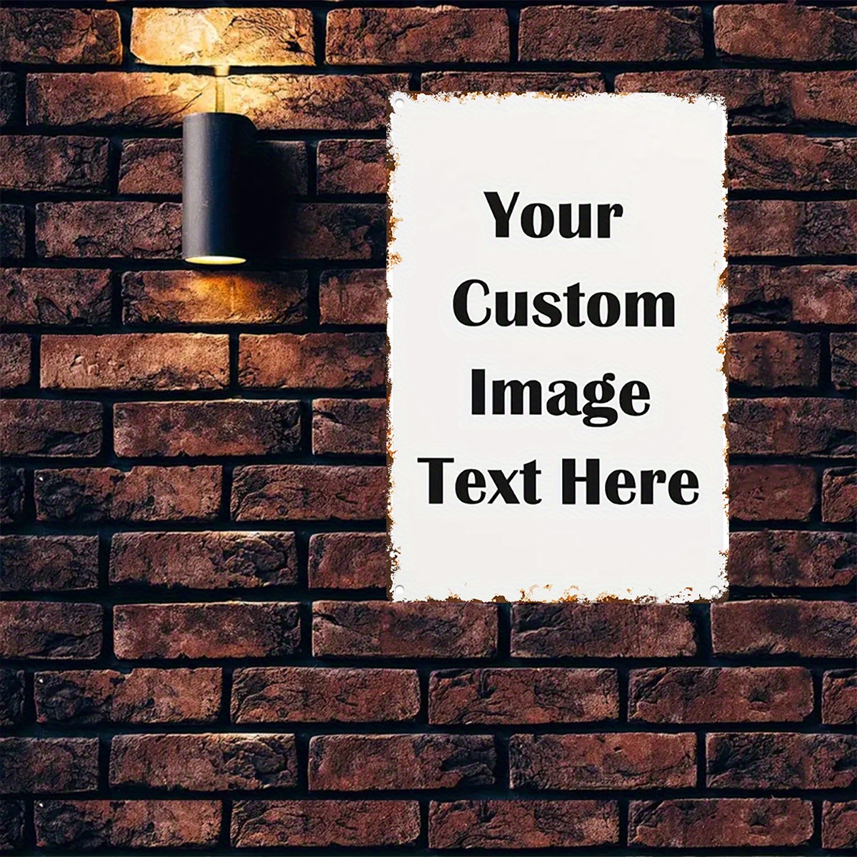 Custom Image/Text Metal Tin Si - Vintage Collectible Plates review and price