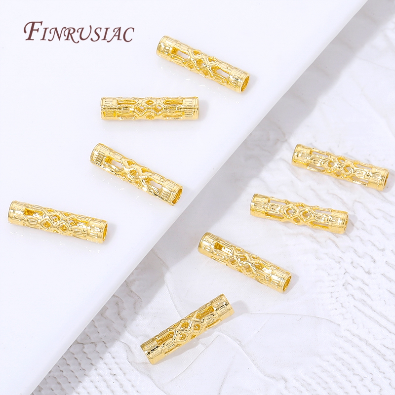 18K Gold Plated Long Tube Spac - Vintage Necklace review and price