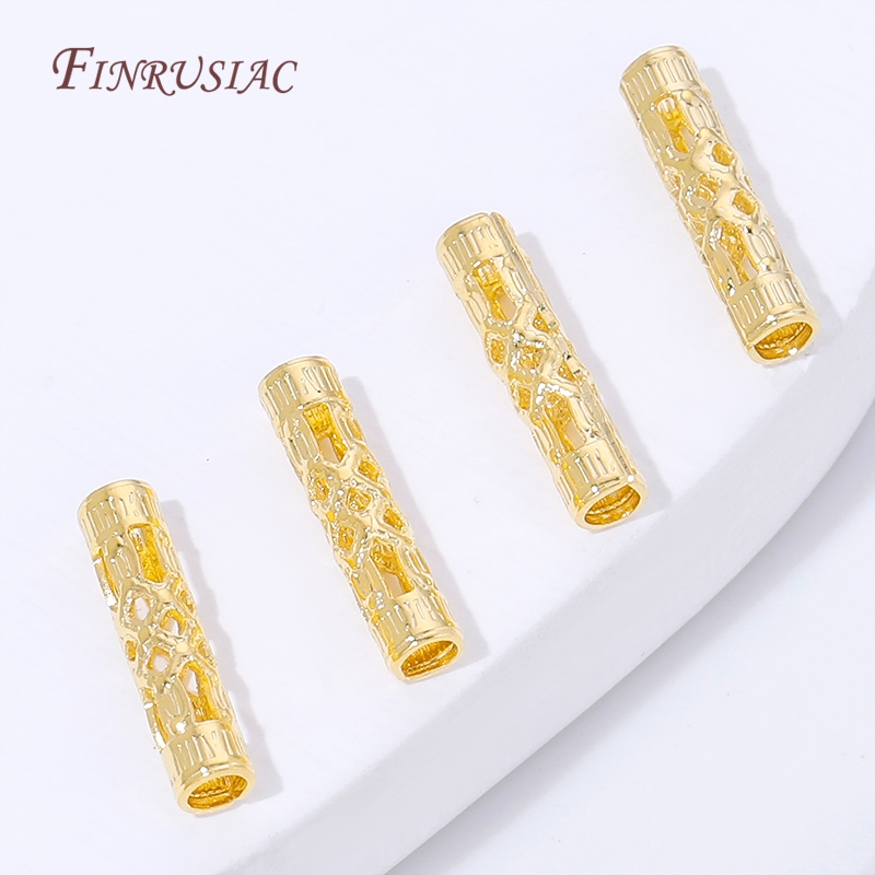 18K Gold Plated Long Tube Spac - Vintage Necklace review and price