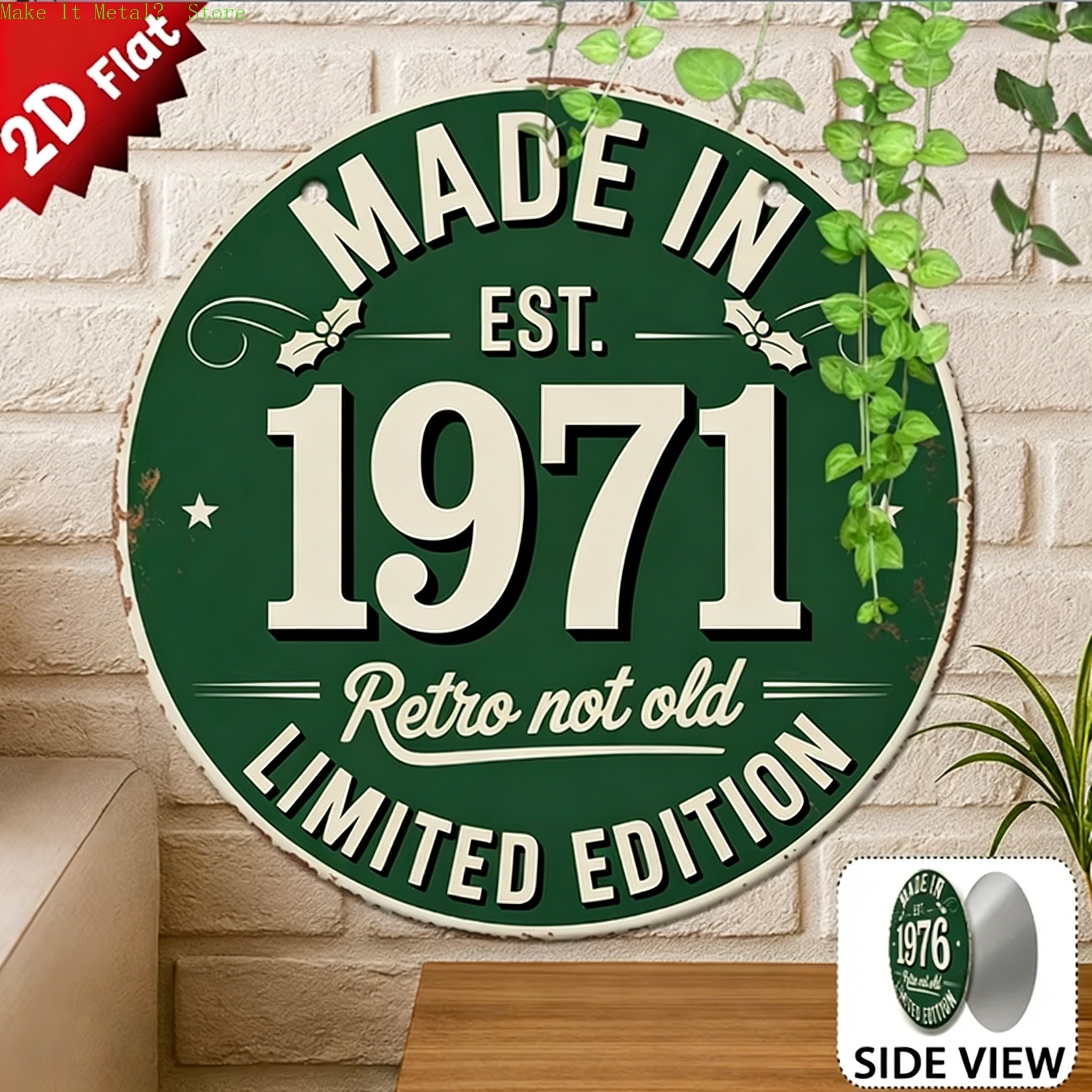 Made in 1976 Retro Not Old 2D  - Vintage Collectible Plates review and price
