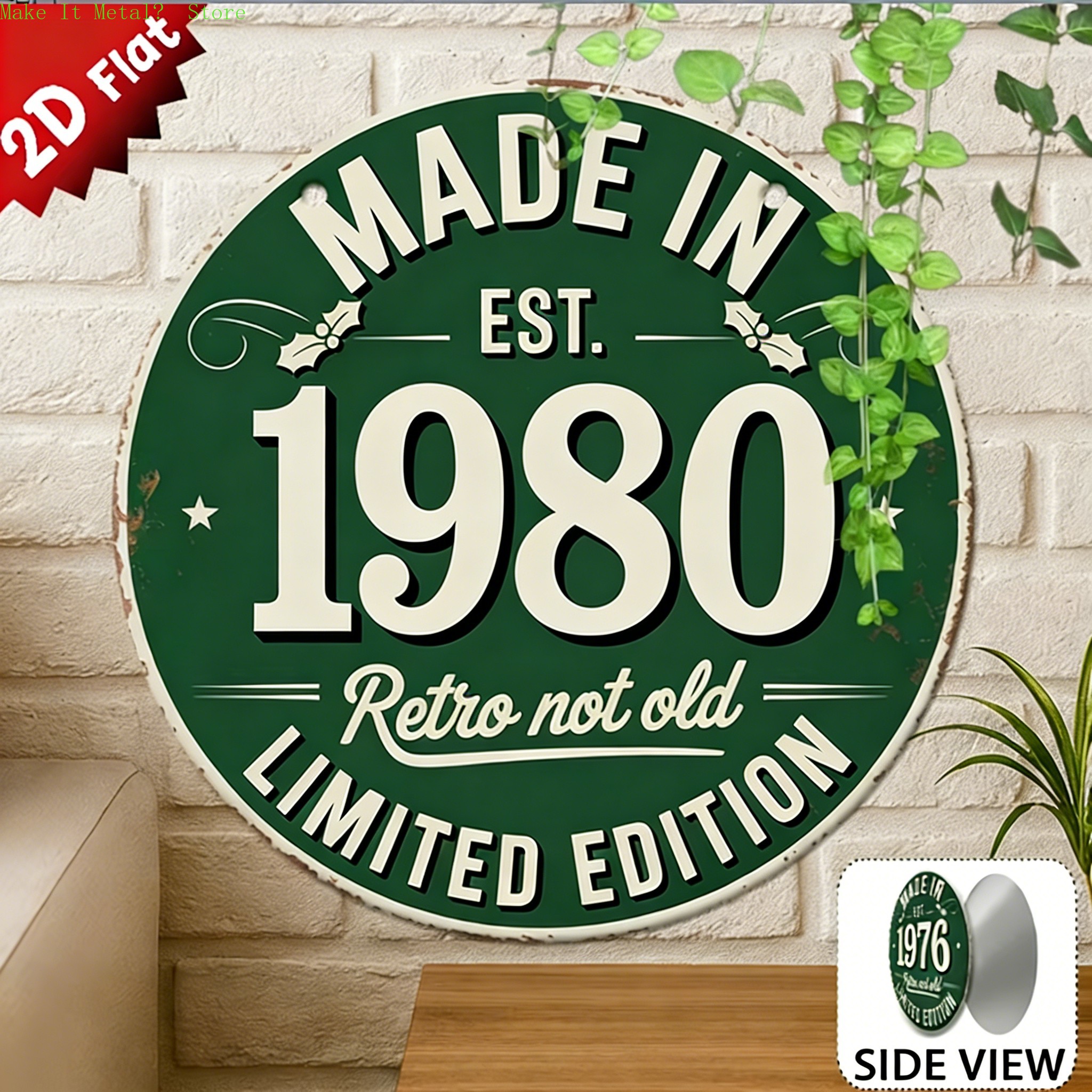 Made in 1976 Retro Not Old 2D  - Vintage Collectible Plates review and price