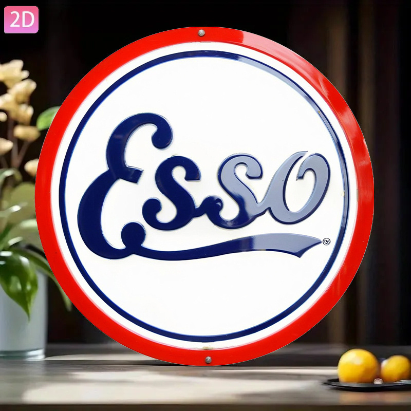 2D Flat, Vintage Esso Pump Sig - Vintage Collectible Plates review and price
